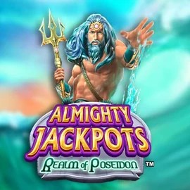 Almighty Jackpots – Realm of Poseidon logo by Novomatic at Shotz Casino