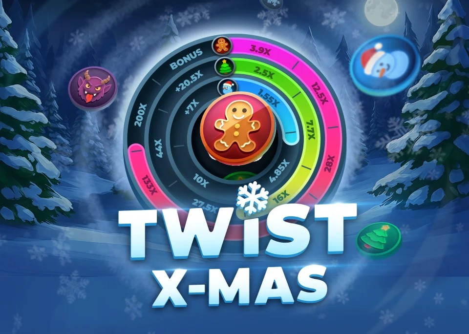 Official Casino Games logo: Twist X-mas by InOut at Shotz Casino